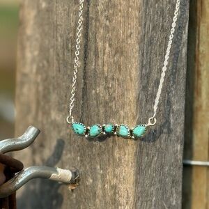 Elegant Silver and Turquoise Necklace